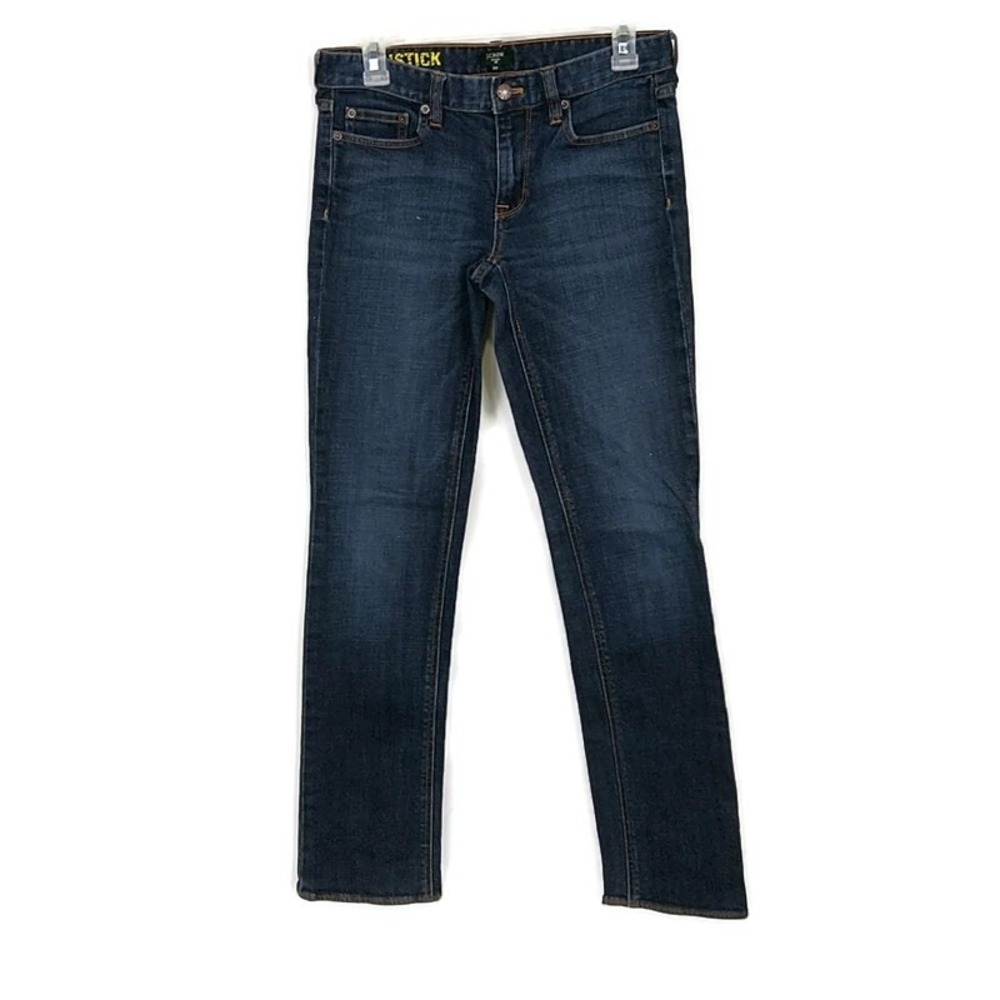 J.Crew Matchstick Jeans Women 28R Dark Wash Straight Leg Stretch Denim 30x31